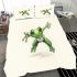 Simple cute green frog jumping bedding set