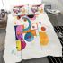 Simple drawing of an abstract shape in the style bedding set