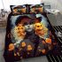 Skull serenity in nature bedding set