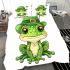 St patrick's day cute cartoon frog wearing leprechaun hat bedding set