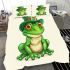 St patrick's day cute frog cartoon vector with bedding set