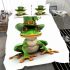 St patrick's day cute frog wearing hat bedding set