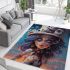 Sunset artist with bubbles area rugs carpet