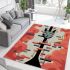 Surreal time contemplation with cat area rugs carpet