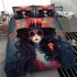 Surreal woman with striking style bedding set