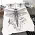 The dragonfly with music notes in summer bedding set