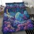 The purple butterflies dance gracefully in the sky bedding set