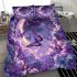 The purple butterflies dance gracefully in the sky bedding set