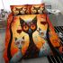 Three cats enjoying wine bedding set