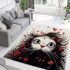 Tranquil cat amidst floral harmony area rugs carpet