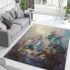 Tranquil dragons in the meadow area rugs carpet