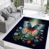 Tranquil garden a butterfly's resting place area rugs carpet