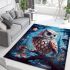 Tranquil owl meditation area rugs carpet