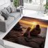 Tranquil sunset overlook area rugs carpet