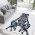 Tribal frog motif area rugs carpet