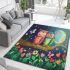 Two cute cartoon owls in love area rugs carpet