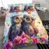 Two cute owls sitting on flowers bedding set