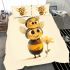 Two happy baby bees stacked on top of each other bedding set