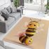 Two happy baby bees stacked on top of each other area rugs carpet