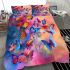 Vertical ai illustration of colorful butterflies bedding set