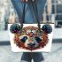 Vibrant and colorful illustration of an animal leather tote bag