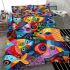 Vibrant and colorful painting of fish bedding set