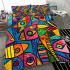 Vibrant and colorful painting of fish bedding set