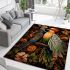Vibrant encounter a tale of red and green birds area rugs carpet