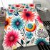 Vibrant floral circle bedding set