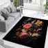 Vibrant floral vase on table area rugs carpet