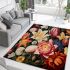 Vibrant flower vase arrangement area rugs carpet