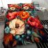 Vibrant flower vase on table bedding set