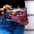 Vibrant Owl Perched Makeup Bag