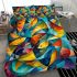 Vibrant painting of fish bedding set