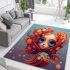 Vibrant whimsical portrait area rugs carpet