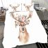 Watercolor deer with a floral crown bedding set