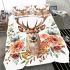 Watercolor deer with flowers bedding set