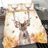 Watercolor deer with large antlers bedding set