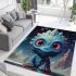 Whimsical creature in the night area rugs carpet