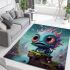 Whimsical creature with friends area rugs carpet