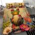 Whimsical frog with large eyes and vibrant colors bedding set