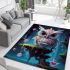 Whimsical owl's tabletop adventure area rugs carpet
