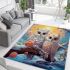 Whimsical winter owls area rugs carpet