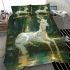 White deer sitting on the bank bedding set