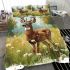 Whitetailed buck standing in a meadow with daisies bedding set