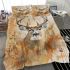 Whitetailed buck watercolor painting bedding set