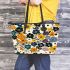 Flowers in the style of maru aronson Leather Tote Bag, Totes, Crossbody, Purse: Bag Gift Idea for Girlfriend, Sitter, Birthday, Women ,Daughter, Mama, Ladies