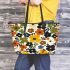 Flowers in the style of maru aronson Leather Tote Bag, Totes, Crossbody, Purse: Bag Gift Idea for Girlfriend, Sitter, Birthday, Women ,Daughter, Mama, Ladies