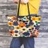 Flowers in the style of maru aronson Leather Tote Bag, Totes, Crossbody, Purse: Bag Gift Idea for Girlfriend, Sitter, Birthday, Women ,Daughter, Mama, Ladies