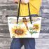 A watercolor illustration of dragonfly with sunflowers leather Chic Stylish Tote Bag & Women Totes: Perfect Gift for Girlfriend | Crossbody, Purse, Handbag